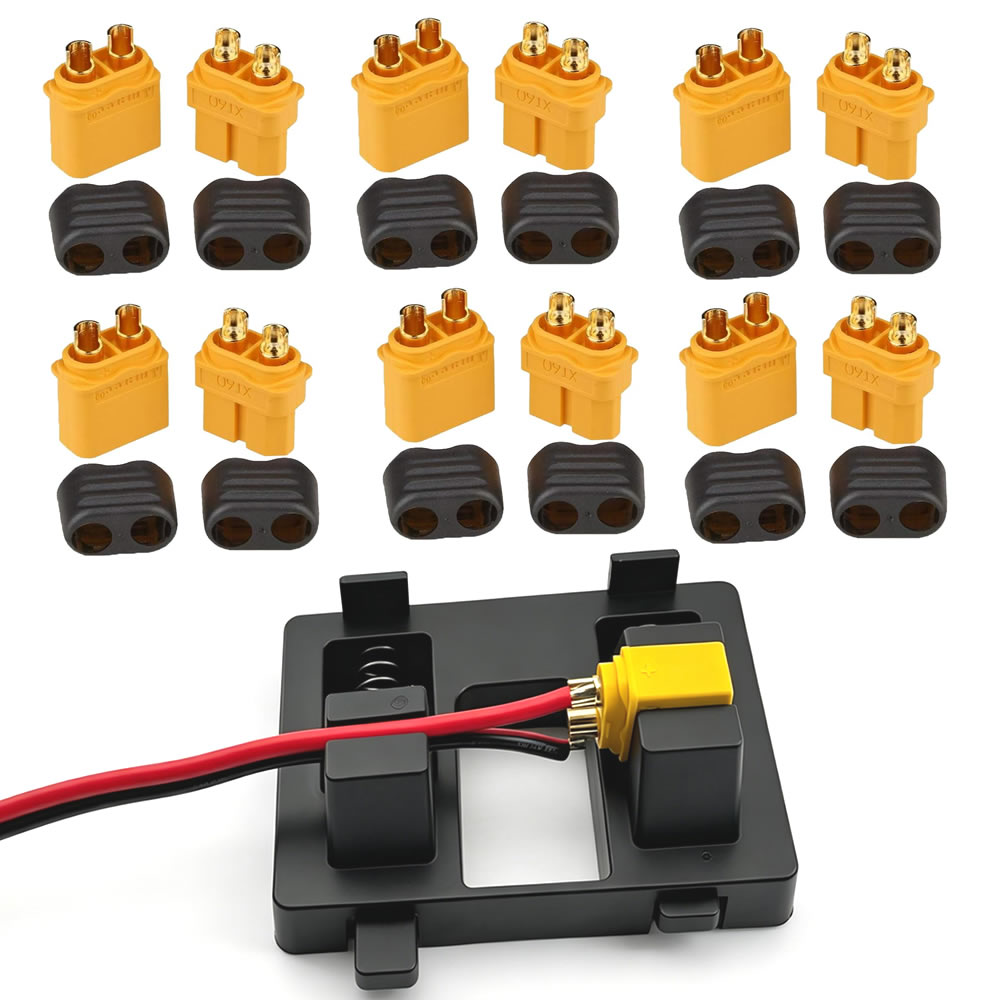 Drone Battery Adapter - موصل XT60 مع غلاف حماية، قابس