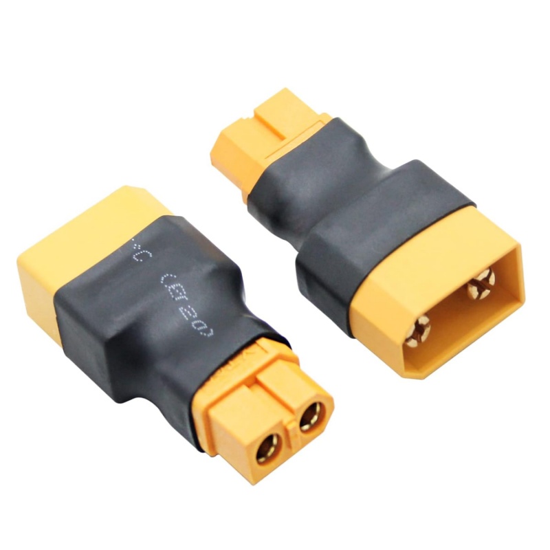 Drone Battery Adapter - قطعتان/مجموعة، محول قابس XT90 ذكر وأنثى