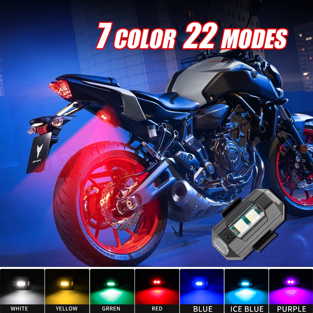 1 قطعة 7 اللون USB صغير شحن LE - مراجعة Drone Strobe Light وسعره